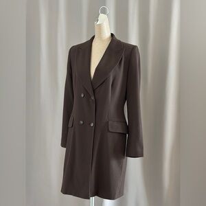 MEXX Double-Breasted Brown Blazer Coat